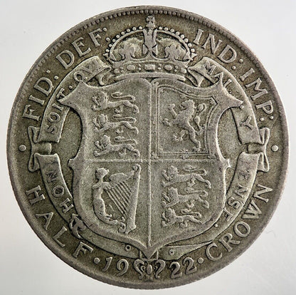1922 George V Half - Crown Silver Coin | Fine Collectable Grade | a8123