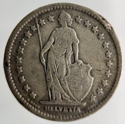 1914 Switzerland 1 Franc Silver Coin | Fine Collectable Grade