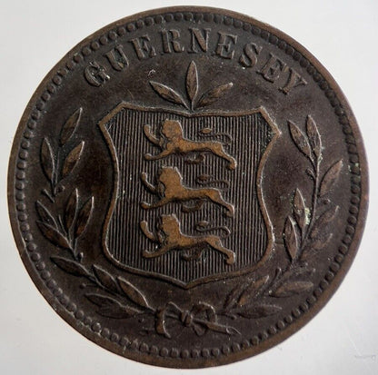 1902 Guernsey 8 Doubles Coin | Collectable Grade | a835