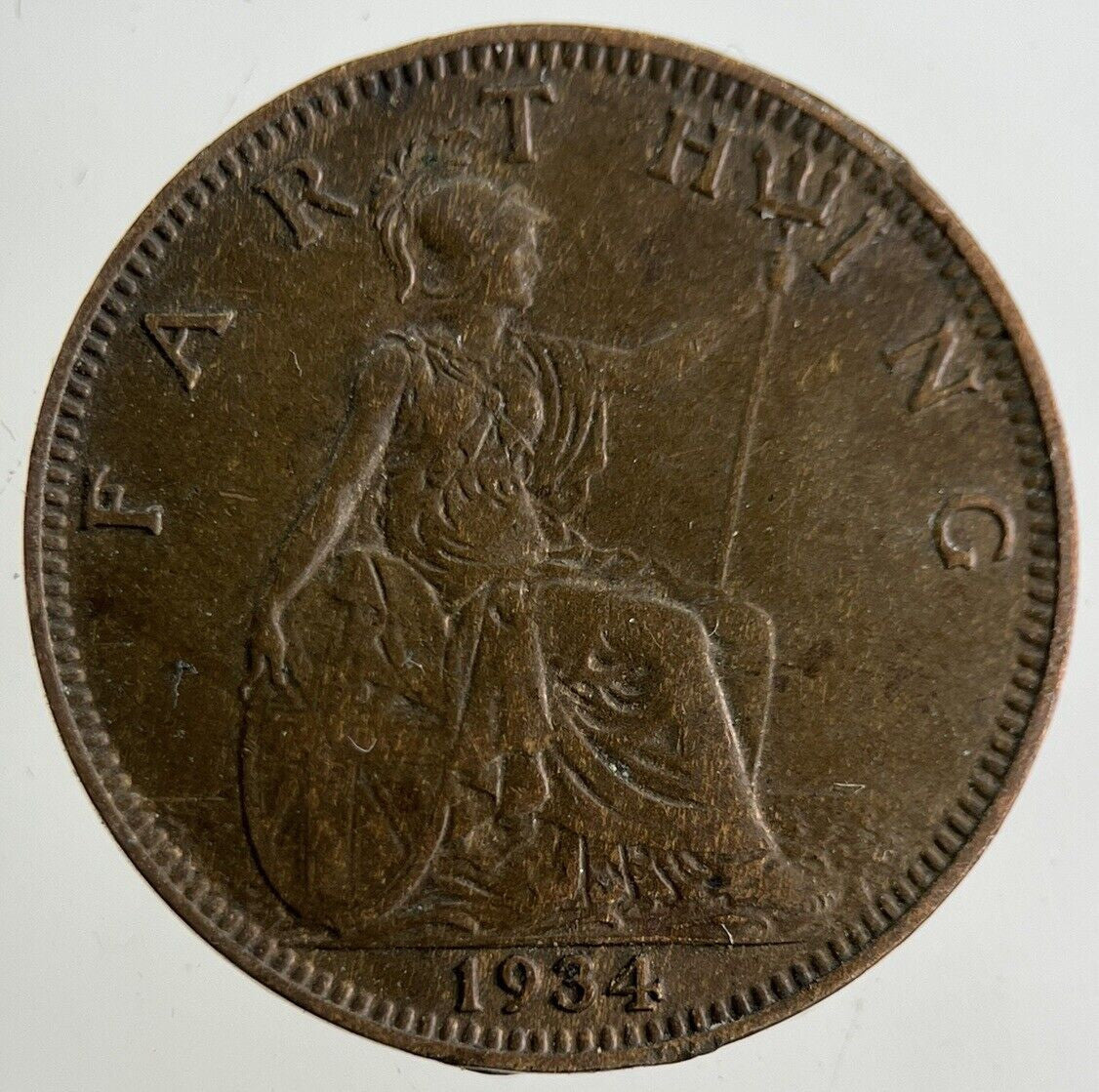 1934 George V Farthing Coin | Very High Grade