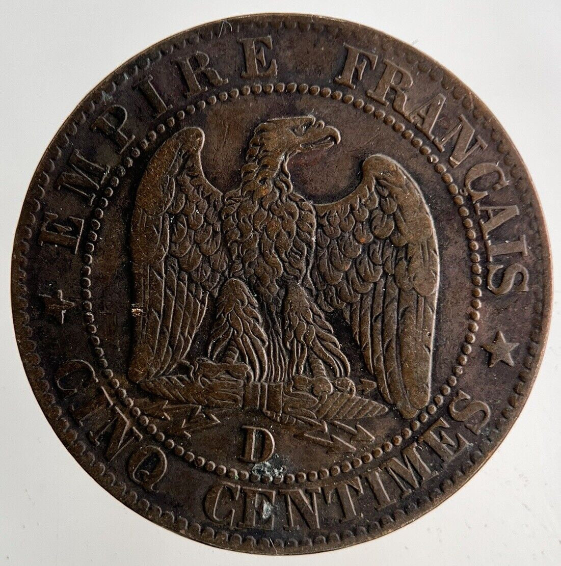 1855 France 5 Centimes Coin | Fine Collectable Grade