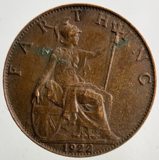 1922 George V Farthing Coin | Fine Collectable Grade