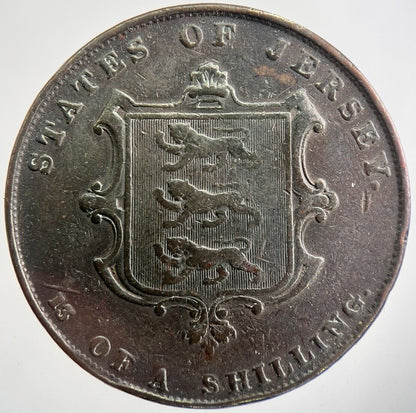 1861 Jersey 1/13th One - Thirteenth - Shilling Coin | Collectable Grade | a7483
