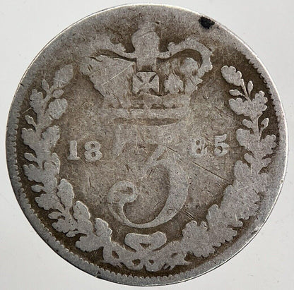 1885 Victoria Threepence Silver Coin | Collectable Grade | a6006