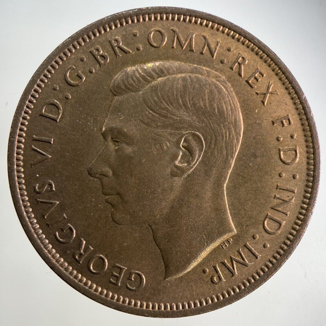 1938 George VI One Penny Coin | Very Fine Grade