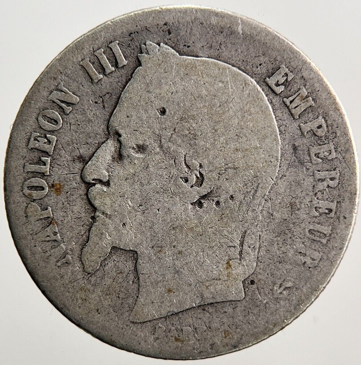 1865 France 50 Cent Silver Coin | Fair Grade | a3639