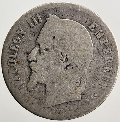 1865 France 50 Cent Silver Coin | Fair Grade | a3639