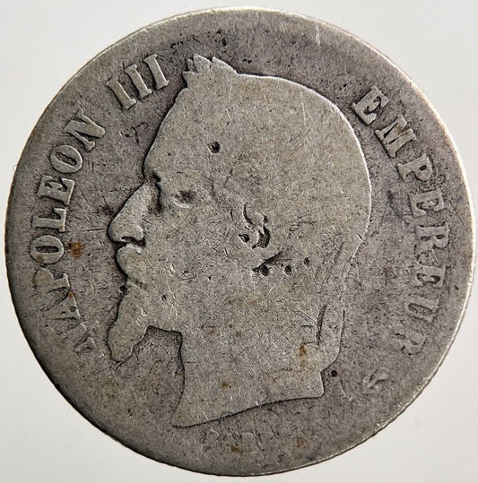 1865 France 50 Cent Silver Coin | Fair Grade | a3639