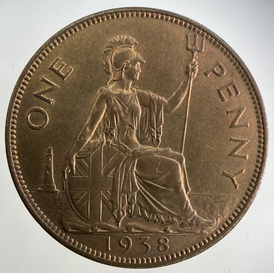 1938 George VI One Penny Coin | Very Fine Grade