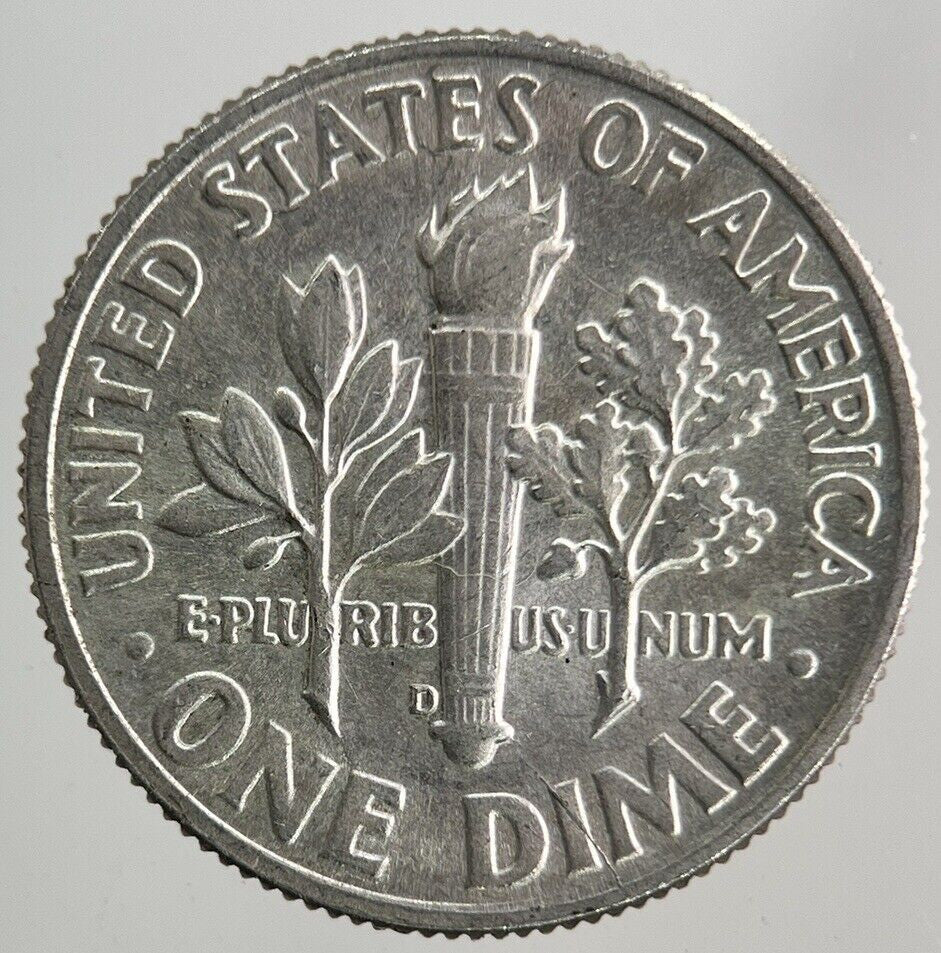 1964 - D US USA Roosevelt One Dime Silver Coin | Very High Grade