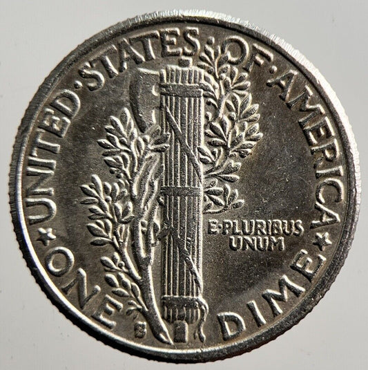 1943 - S US USA Mercury Dime Silver Coin | Collectable Grade | a3559