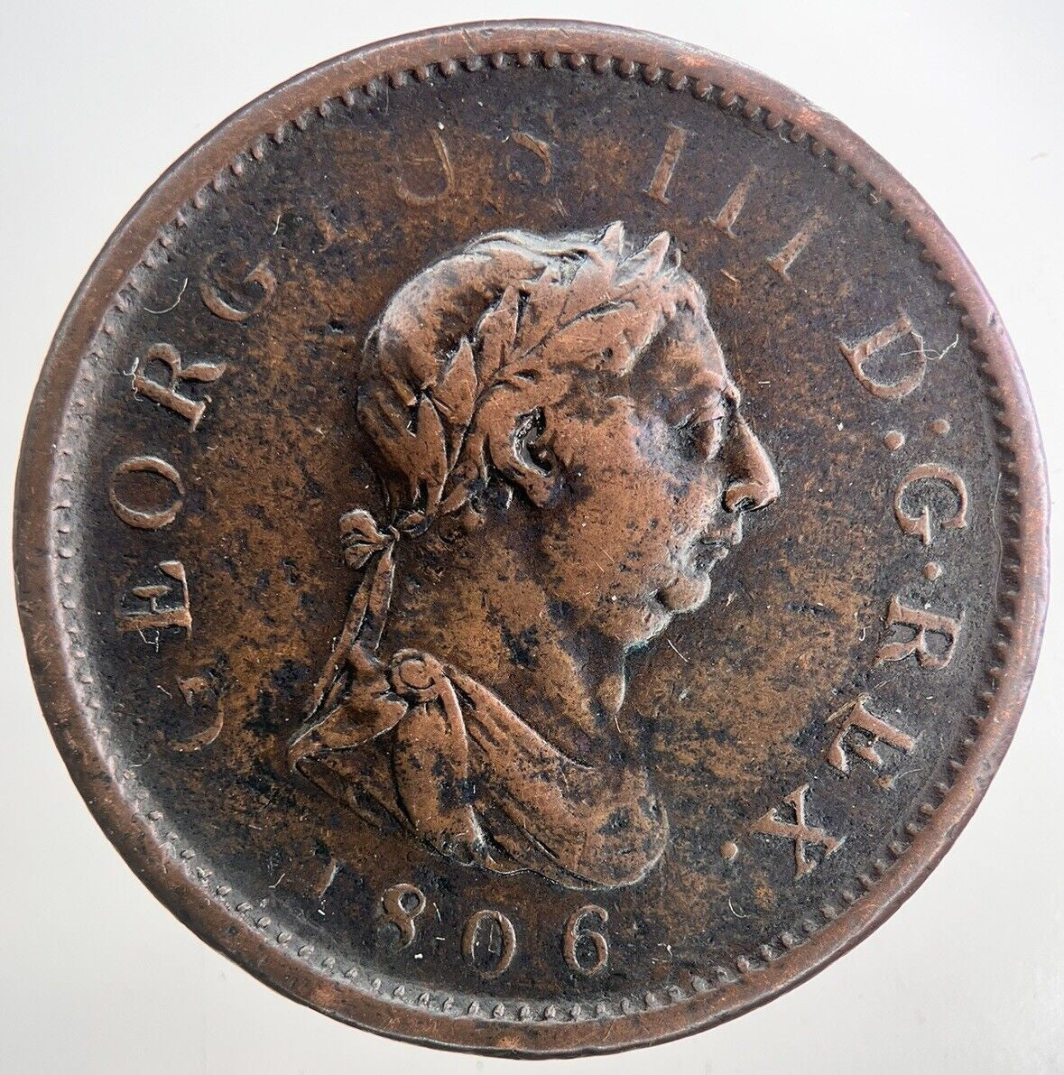 1806 George III 3rd One Penny Coin | Fine Collectable Grade | a9352