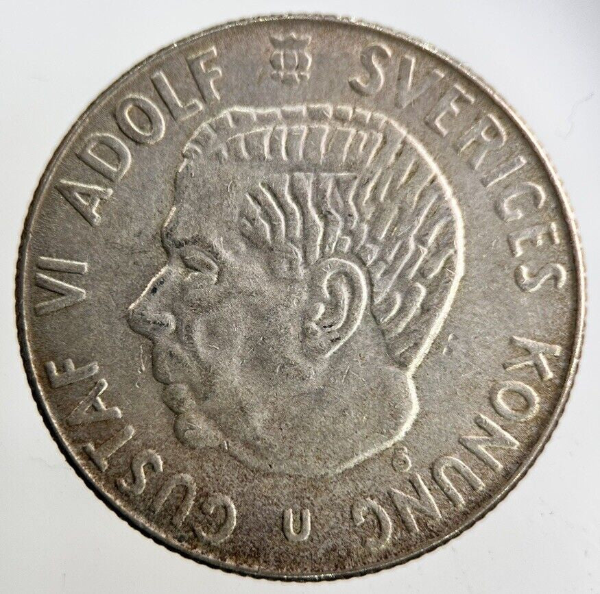 1962 Sweden 1 Krona Silver Coin | Fine Collectable Grade