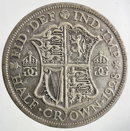 1928 George V Half - Crown Silver Coin | Fine Collectable Grade