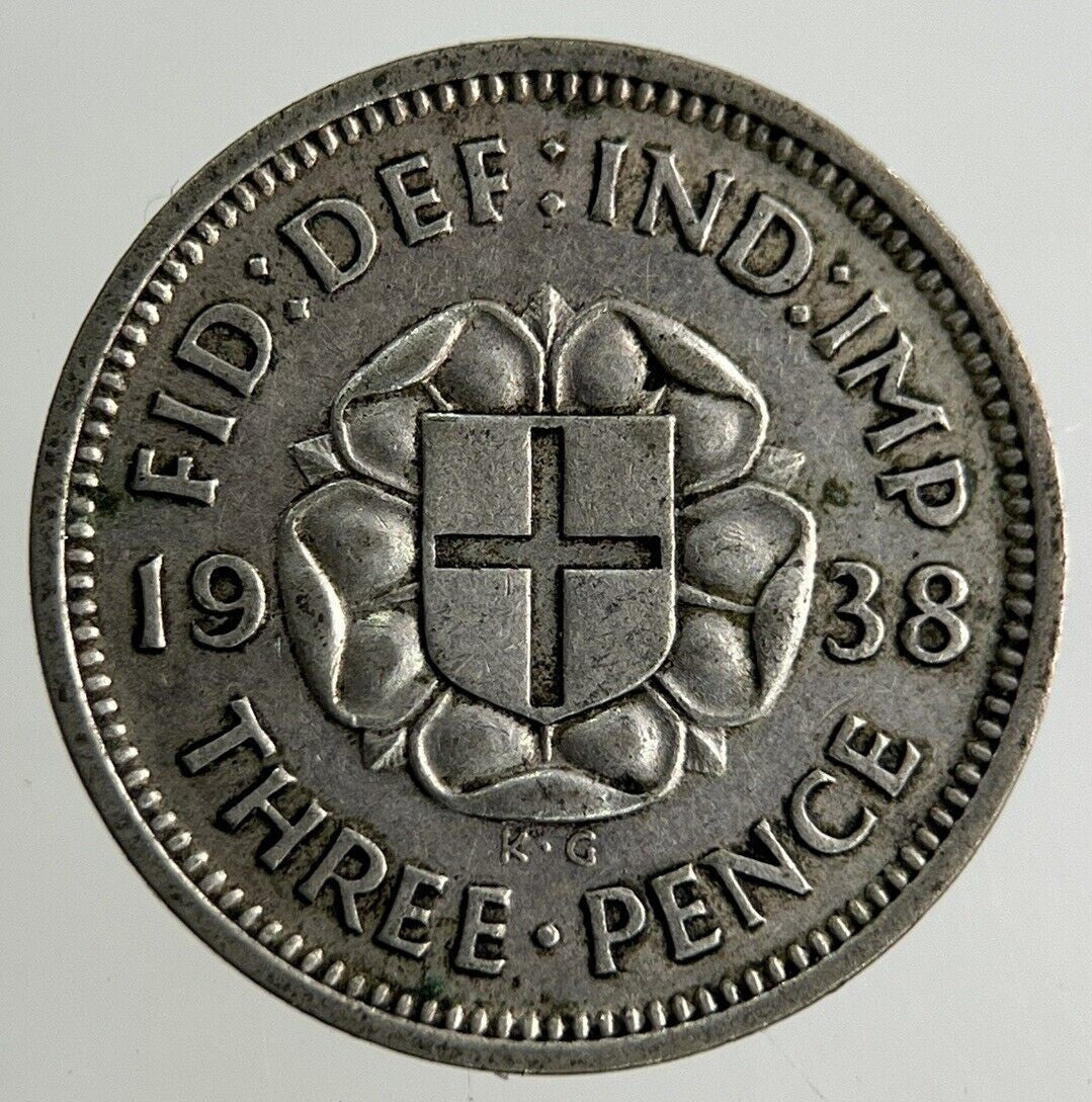 1938 George VI Threepence Silver Coin | Fine Collectable Grade