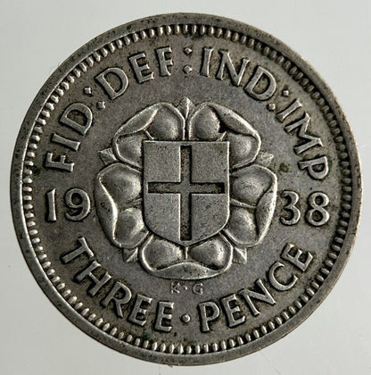 1938 George VI Threepence Silver Coin | Fine Collectable Grade