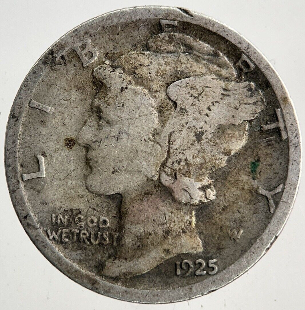 1925 US USA Mercury One Dime Silver Coin | Collectable Grade