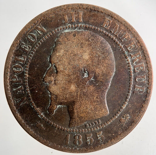 1855 France 10 Centimes Coin | Fair Grade