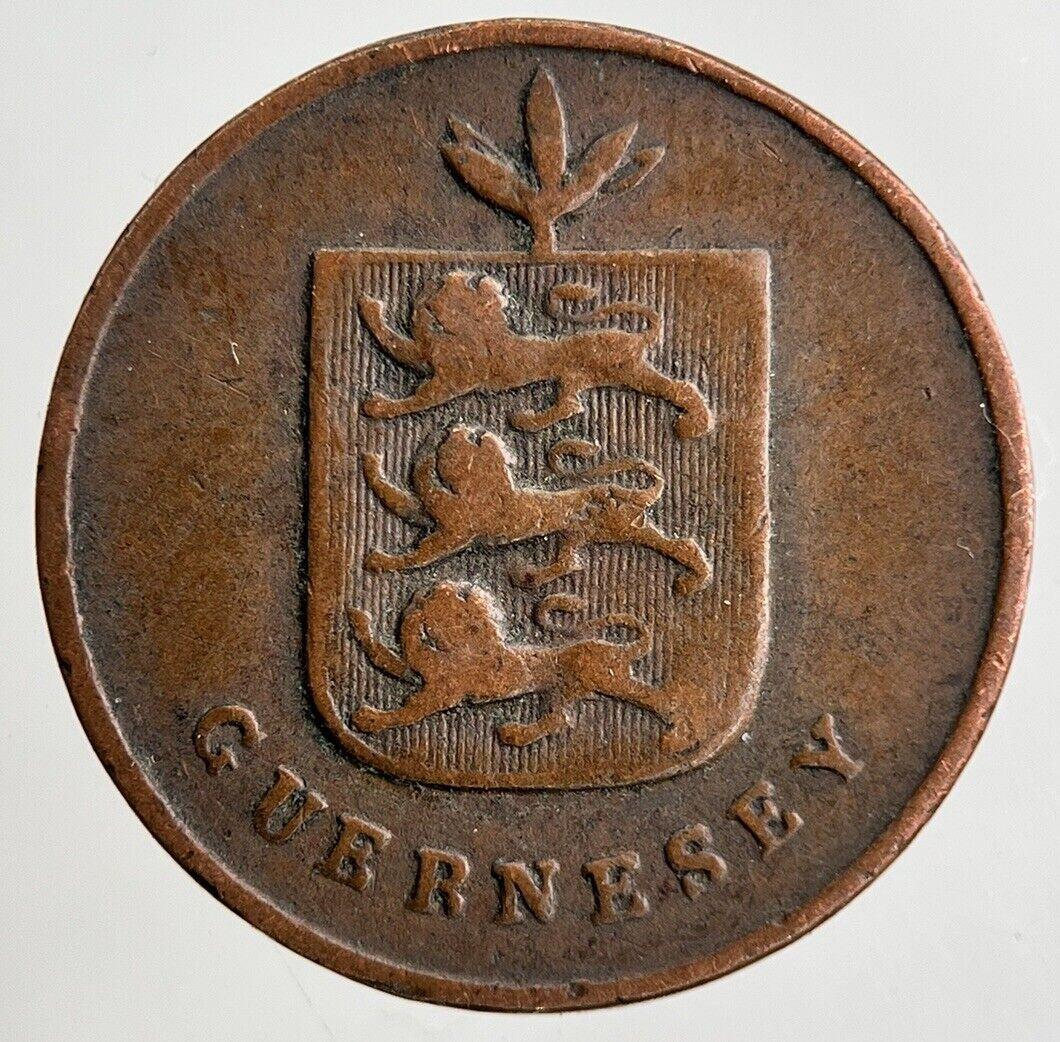 1830 Guernsey 1 Double Coin | Fine Collectable Grade