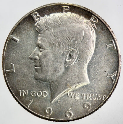 1969 - D US USA Kennedy Half Dollar Silver Coin | Fine Collectable Grade