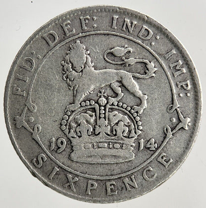 1914 George V Sixpence Silver Coin | Collectable Grade