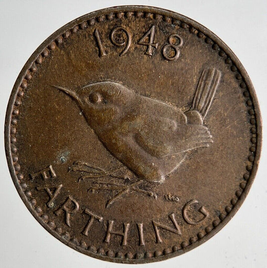 1948 George VI Wren Farthing Coin | Fine Collectable Grade
