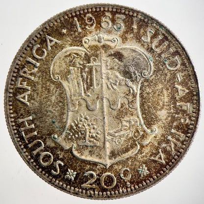 1962 20 Cent South Africa Half - Crown Silver Coin | Fine Collectable Grade
