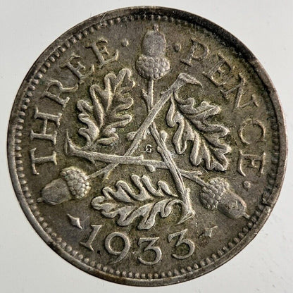 1933 George V Threepence Silver Coin | Very High Grade
