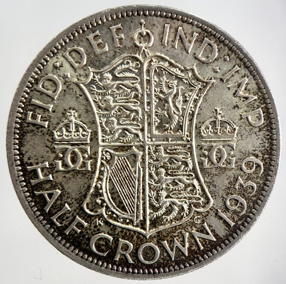 1939 George VI Half - Crown Silver Coin | Very High Grade