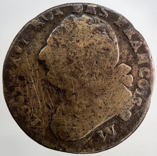 1793 France 1 One Sol 12 Deniers Louis XVI Coin | Collectable Grade