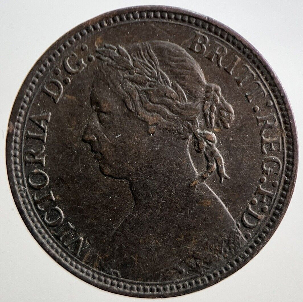 1875-H Victoria Farthing Coin | Very High Grade | a3100