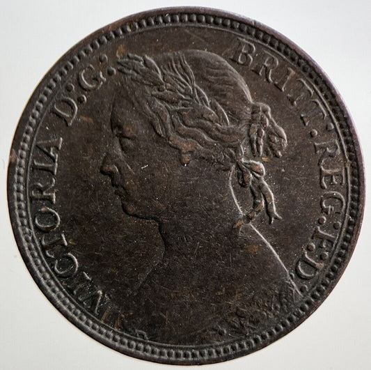 1875-H Victoria Farthing Coin | Very High Grade | a3100