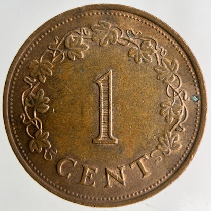 1977 Malta 1 Cent Coin | Fine Collectable Grade