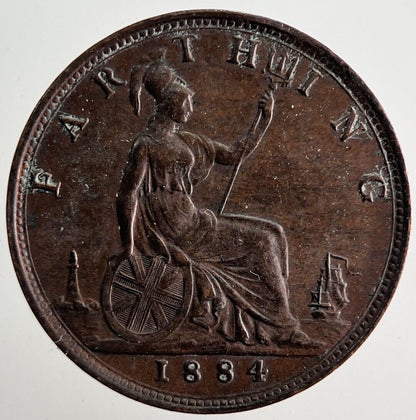 1884 Victoria Farthing Coin | Very High Grade