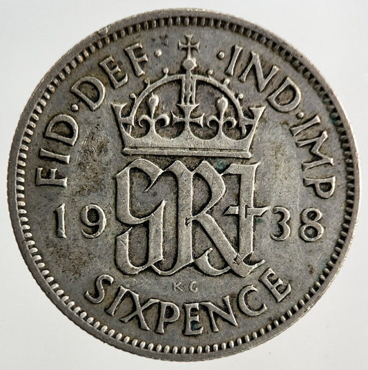 1938 George VI Sixpence Silver Coin | Collectable Grade