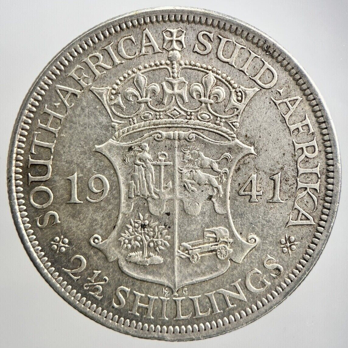1941 South Africa Half - Crown Silver Coin | Very High Grade | a2147