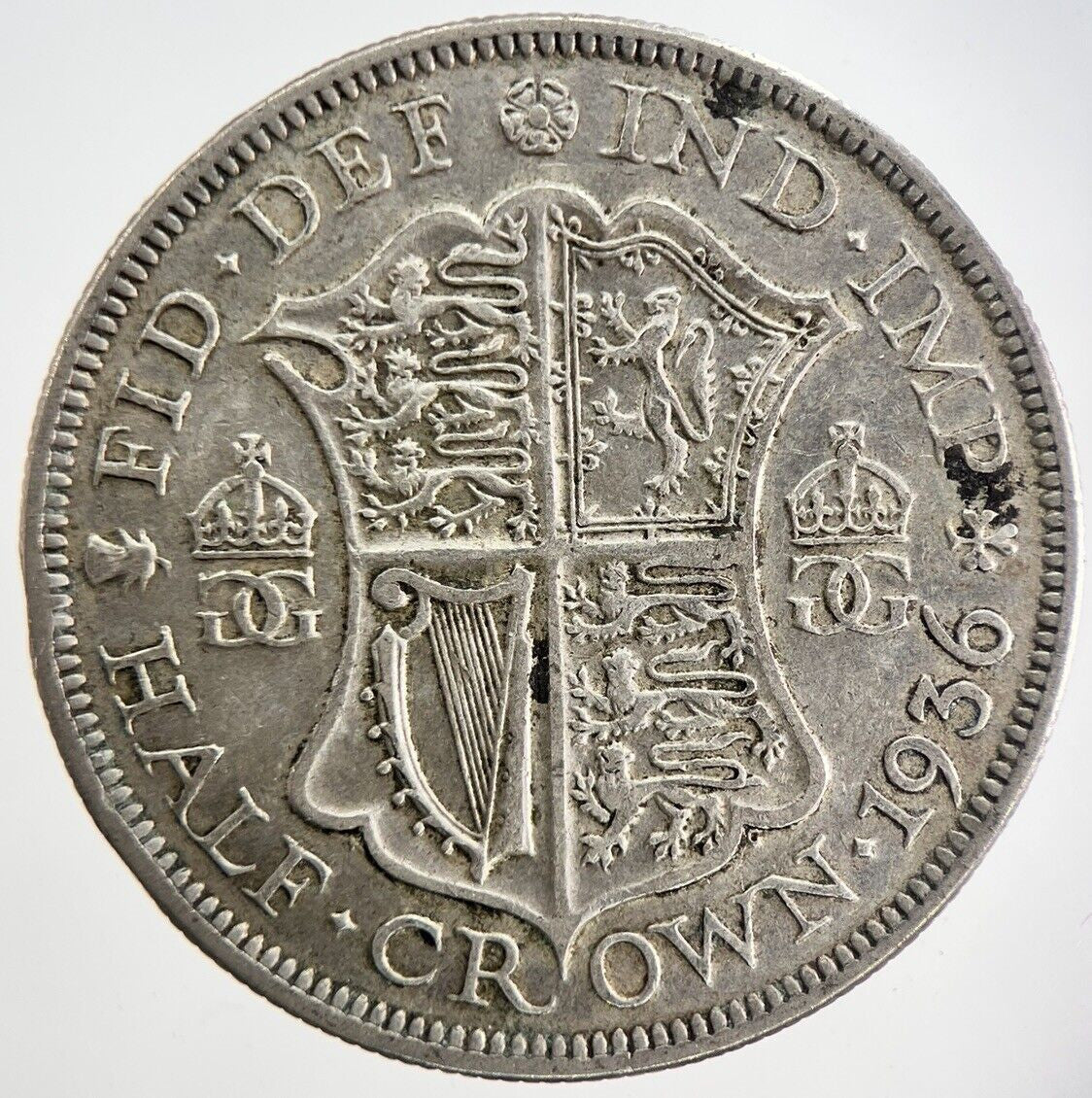 1936 George V Half - Crown Silver Coin | Fine Collectable Grade