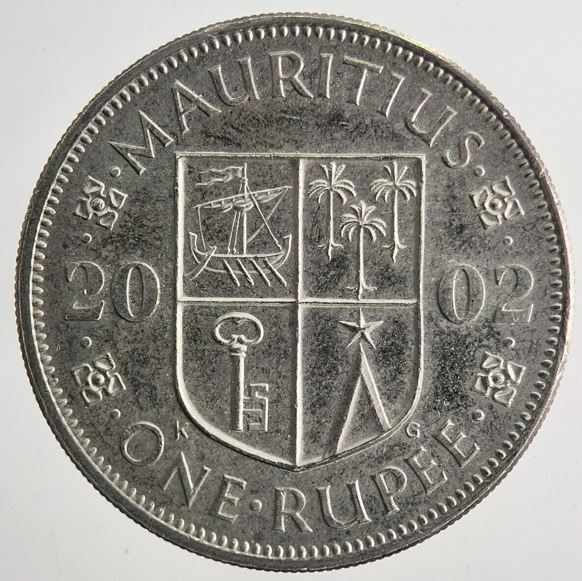 2002 Mauritius One Rupee Coin | Very High Grade | a6721