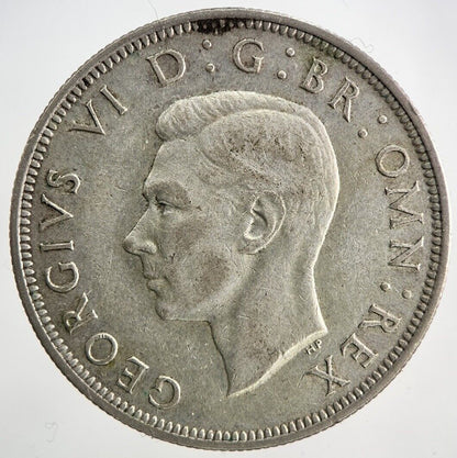 1945 George VI Half - Crown Silver Coin | Fine Collectable Grade