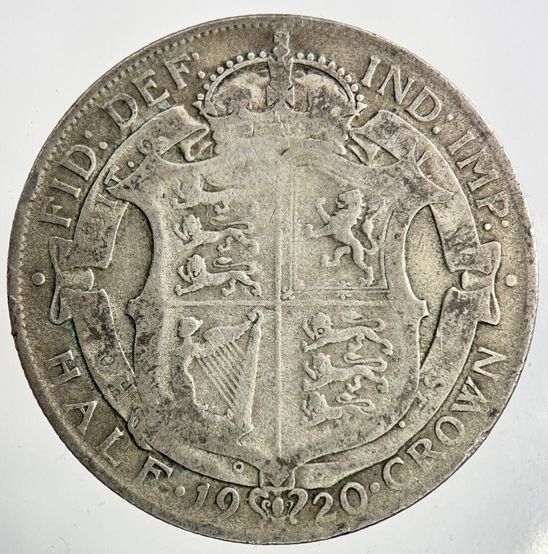 1920 George V Half - Crown Silver Coin | Collectable Grade