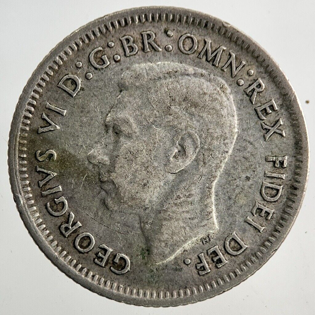 1950 Australia Sixpence Silver Coin | Fine Collectable Grade