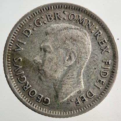 1950 Australia Sixpence Silver Coin | Fine Collectable Grade