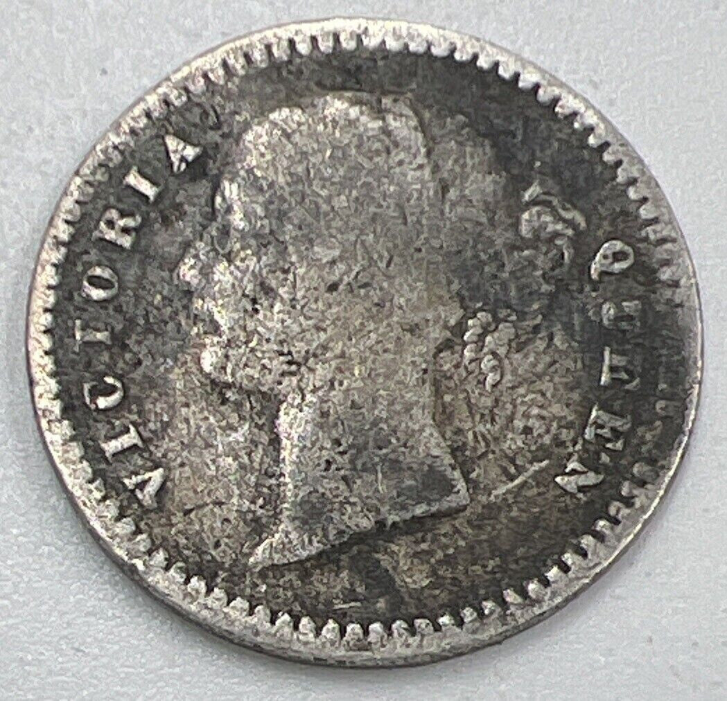 1841 India 2 Two Annas Silver Coin | Collectable Grade | a711