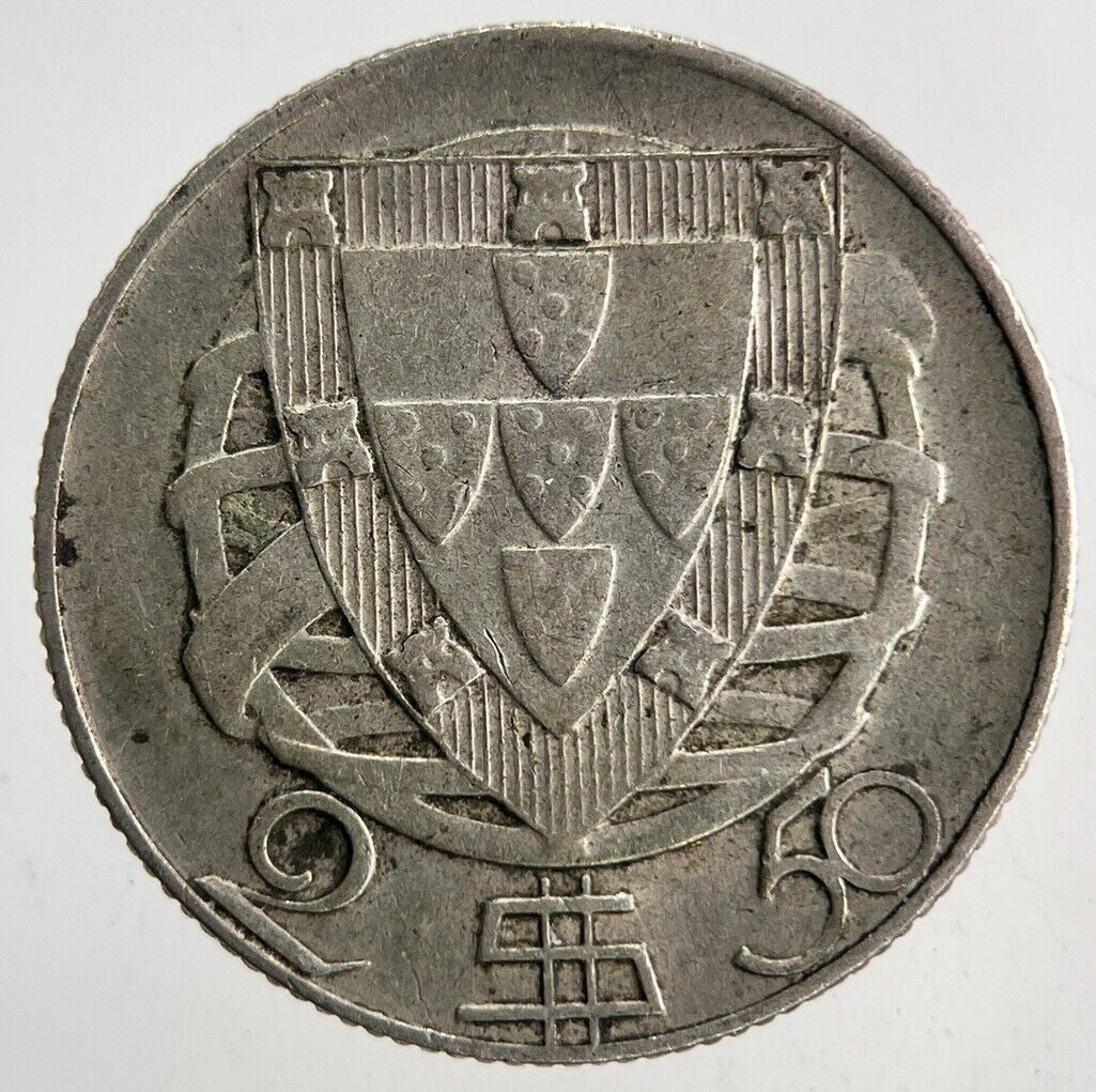 1944 Portugal 2.5 Escudos Silver Coin | Fine Collectable Grade