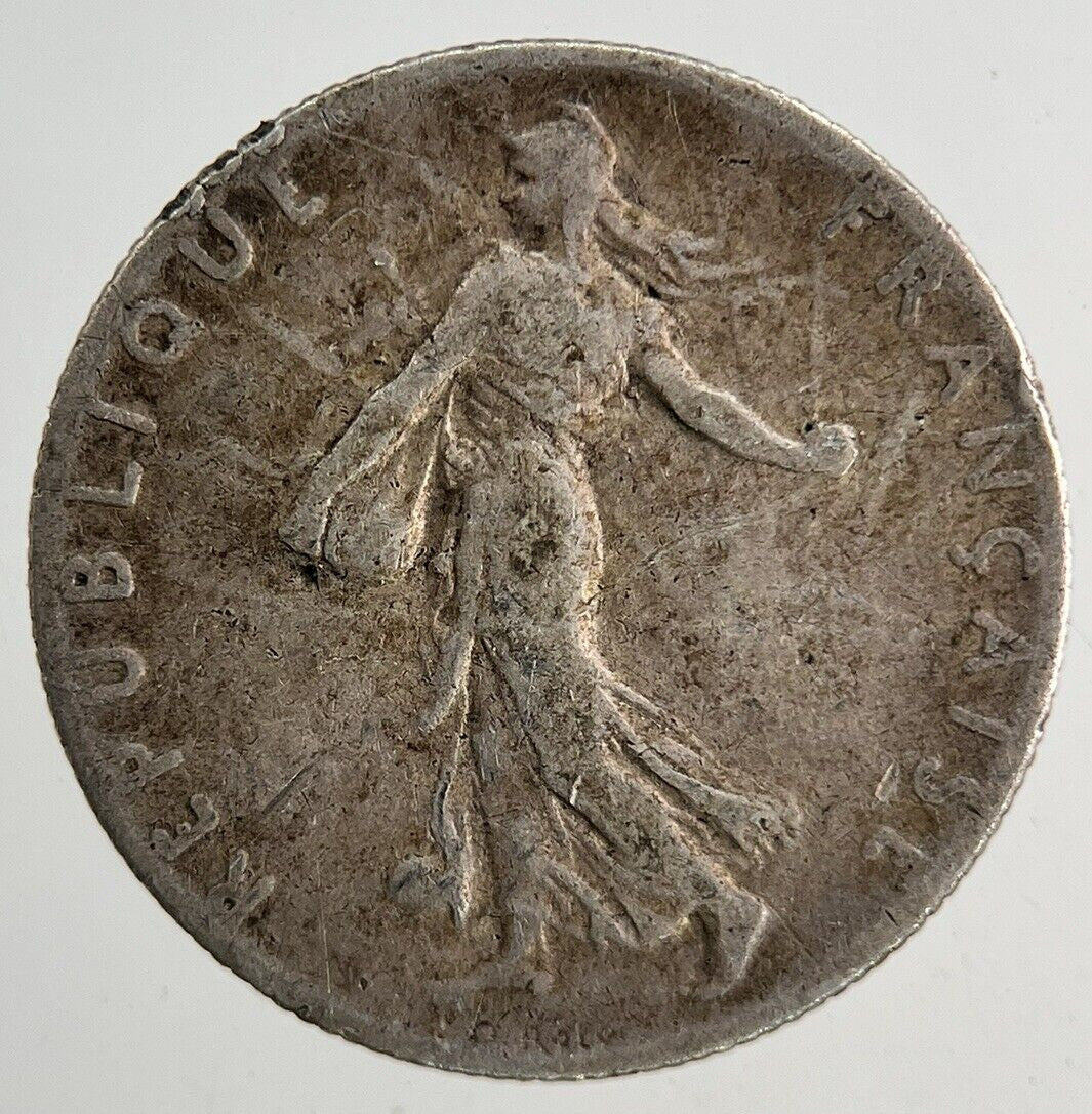 1915 France 50 Centimes Silver Coin | Fine Collectable Grade
