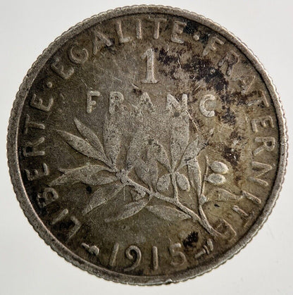 1915 France 1 Franc Silver Coin | Collectable Grade