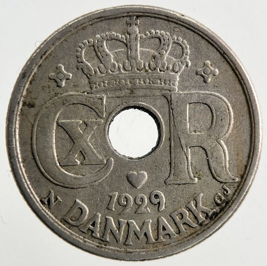 1929 Denmark 10 Ore Coin | Fine Collectable Grade