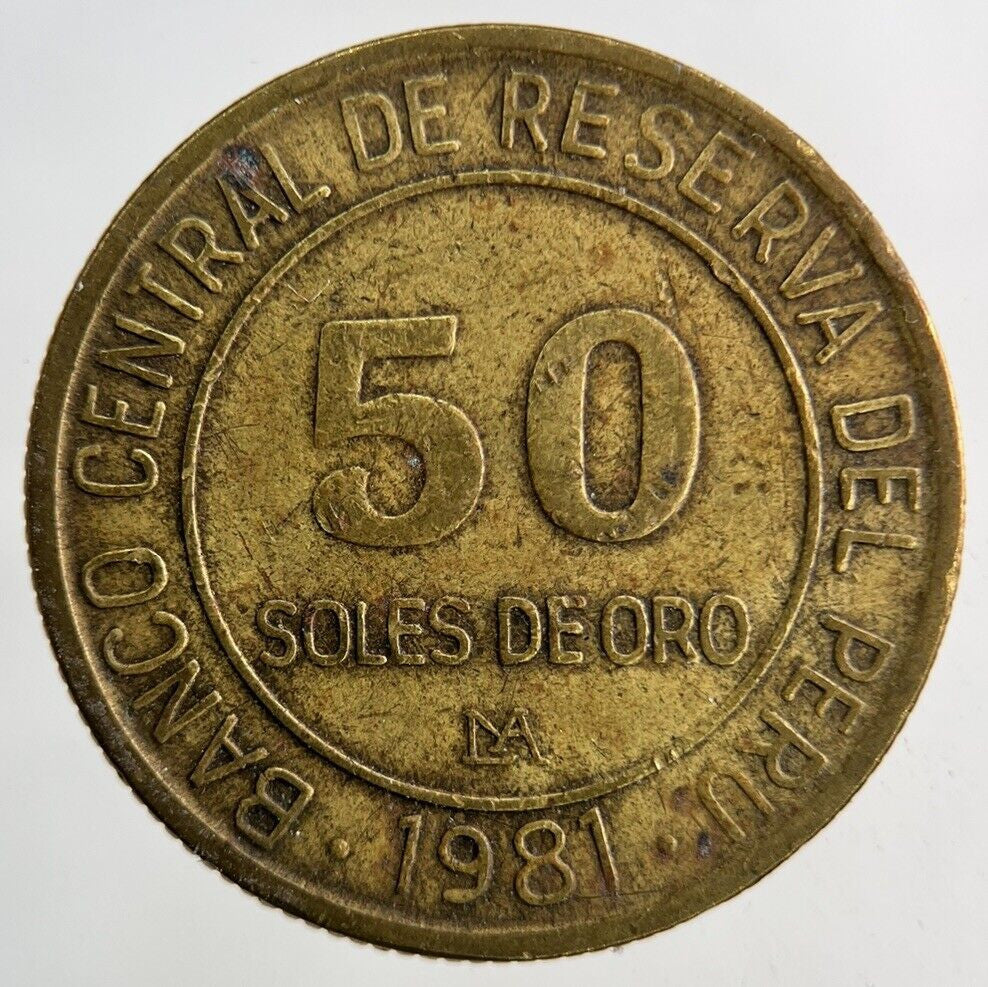 1981 Peru 50 Soles Coin | Fine Collectable Grade