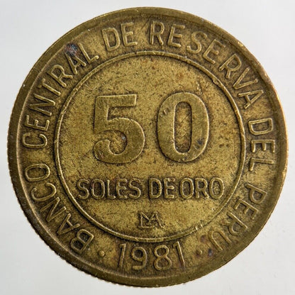 1981 Peru 50 Soles Coin | Fine Collectable Grade