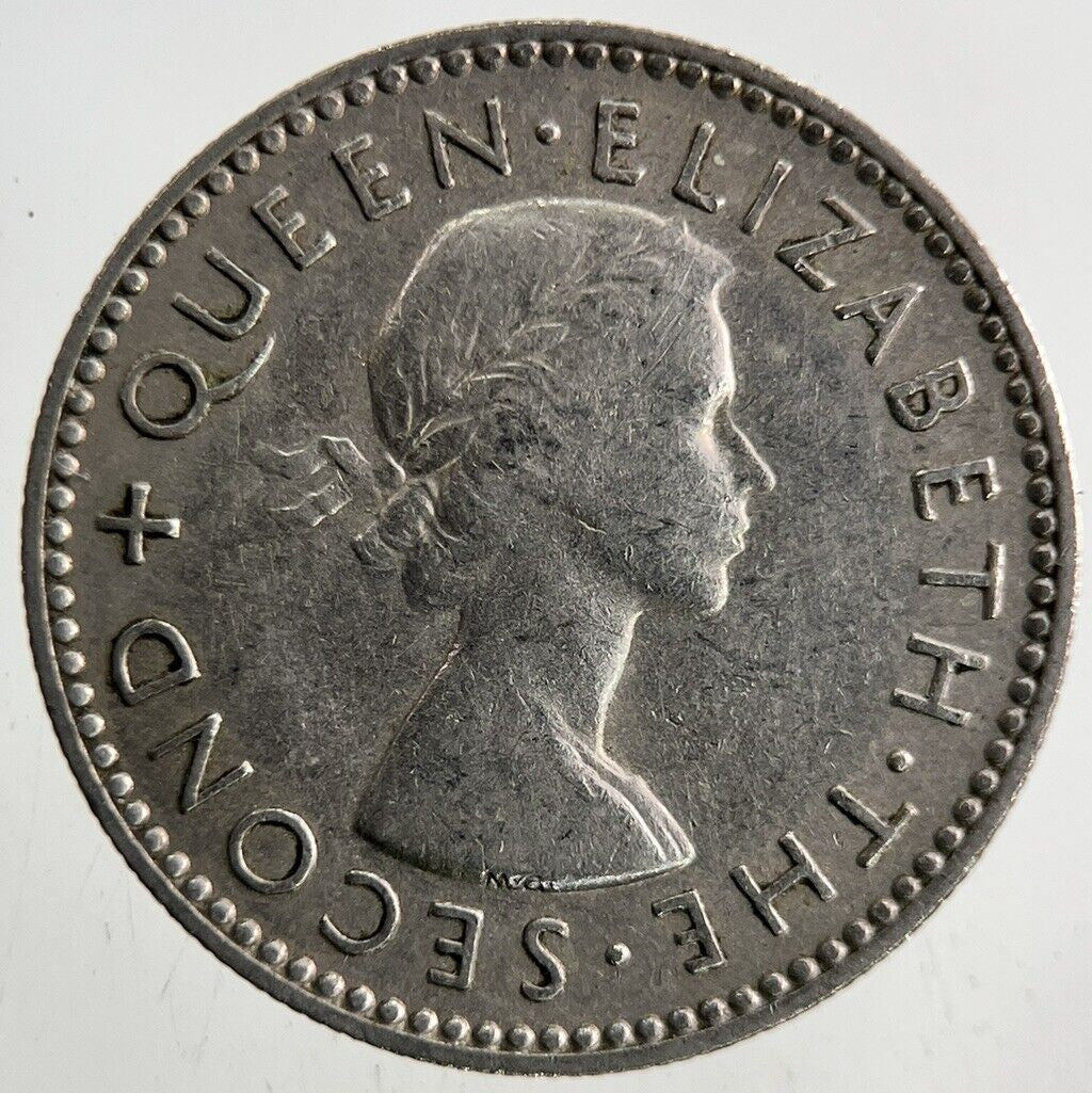1955 New Zealand Sixpence Coin | Very High Grade